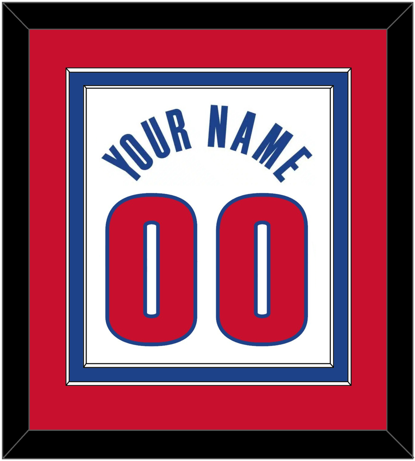 Detroit Name & Number - White Association - Signature Tier 4