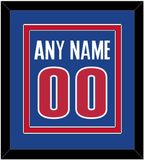 Detroit Name & Number - Blue Icon - Double Mat 2