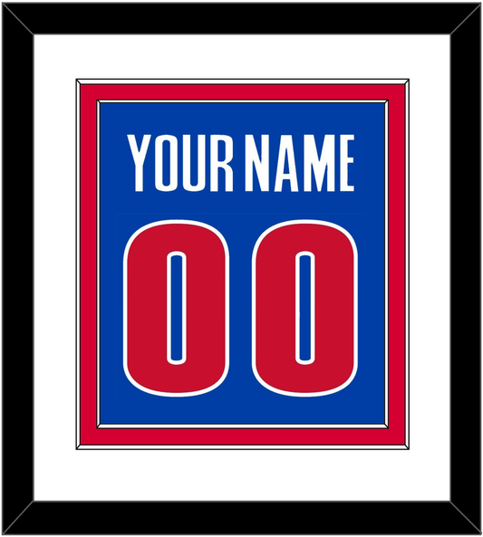 Detroit Name & Number - Road Blue (2001-2017) - Signature Tier 1
