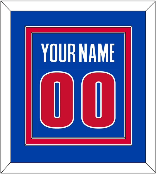 Detroit Name & Number - Road Blue (2001-2017) - Signature Tier 2