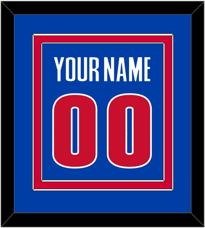Detroit Name & Number - Road Blue (2001-2017) - Signature Tier 2