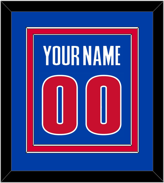 Detroit Name & Number - Road Blue (2001-2017) - Signature Tier 2