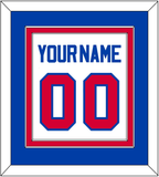 Detroit Name & Number - Home White (1983-1996) - Double Mat 2