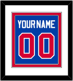Detroit Name & Number - Road Blue (1981-1996) - Double Mat 1