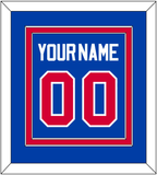 Detroit Name & Number - Road Blue (1981-1996) - Double Mat 2