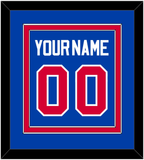 Detroit Name & Number - Road Blue (1981-1996) - Double Mat 2
