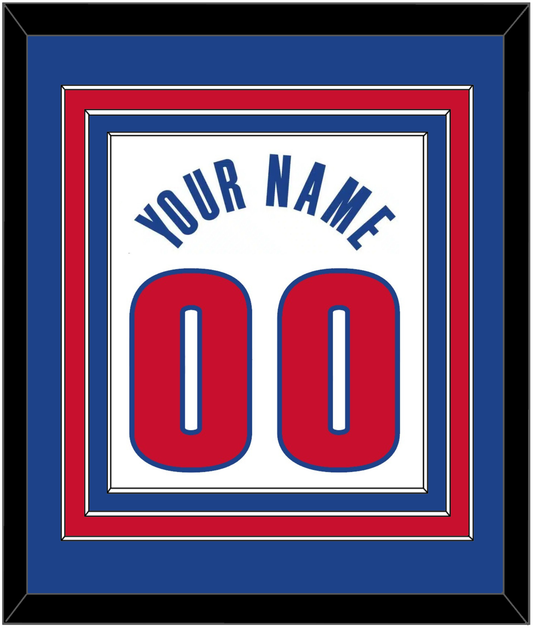 Detroit Name & Number - White Association - Premier Tier 2