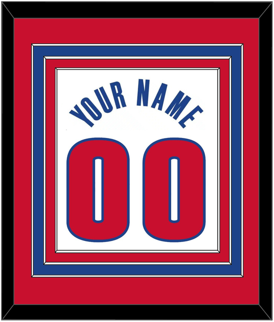 Detroit Name & Number - White Association - Premier Tier 3