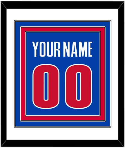 Detroit Name & Number - Road Blue (2001-2017) - Premier Tier 1