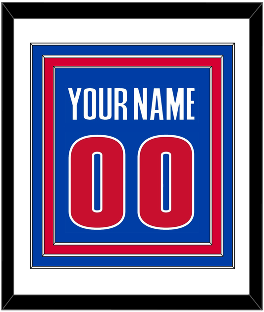 Detroit Name & Number - Road Blue (2001-2017) - Premier Tier 1