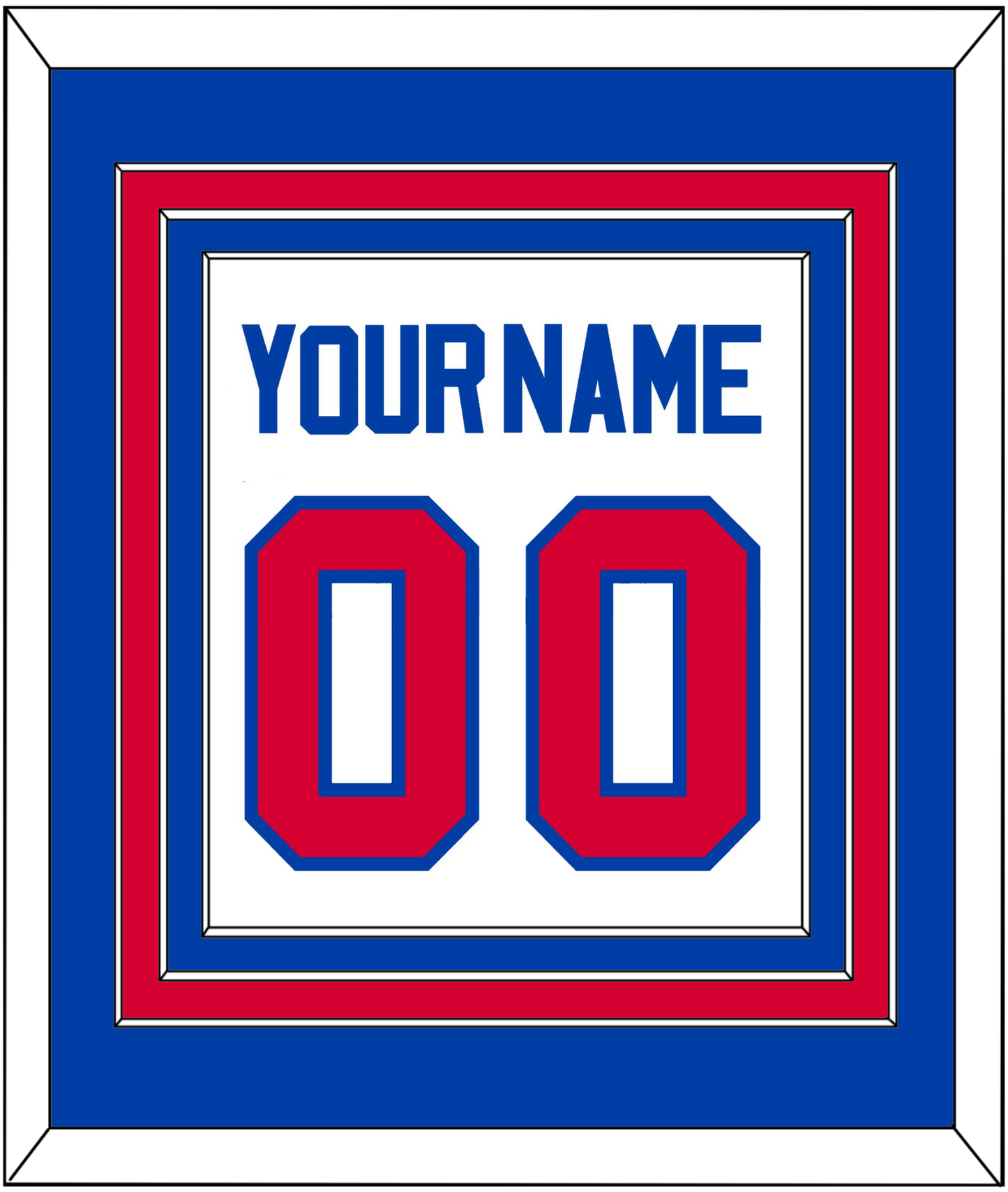Detroit Name & Number - Home White (1983-1996) - Premier Tier 2