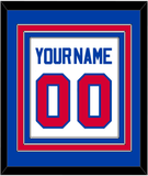 Detroit Name & Number - Home White (1983-1996) - Triple Mat 2