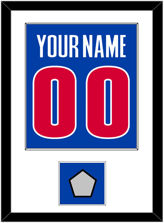 Detroit Name & Number With Champions Patch - Road Blue (2001-2017) - Essential Tier 1
