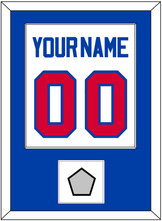 Detroit Name & Number With 2X Champions Patch - Home White (1983-1996) - Essential Tier 1