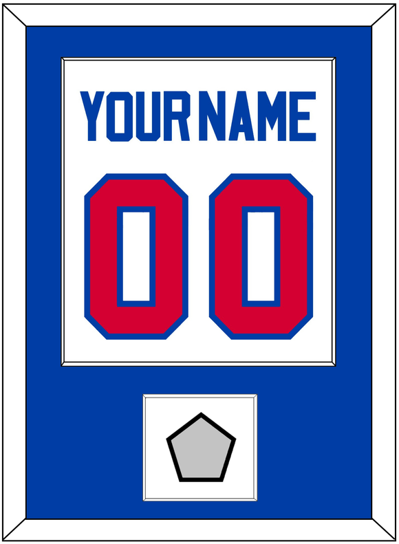 Detroit Name & Number With Champions Trophy Patch - Home White (1983-1996) - Single Mat 1