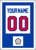Detroit Name & Number With Champions Patch - Home White (1983-1996) - Single Mat 1