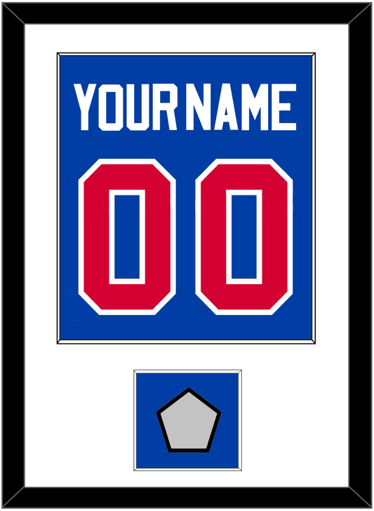 Detroit Name & Number With 2X Champions Patch - Road Blue (1981-1996) - Essential Tier 1