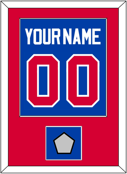 Detroit Name & Number With Champions Patch - Road Blue (1981-1996) - Essential Tier 2