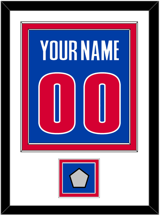 Detroit Name & Number With Finals Patch - Road Blue (2001-2017) - Signature Tier 1