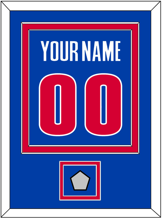 Detroit Name & Number With Finals Patch - Road Blue (2001-2017) - Signature Tier 2