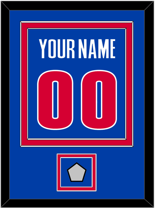 Detroit Name & Number With Finals Patch - Road Blue (2001-2017) - Signature Tier 2