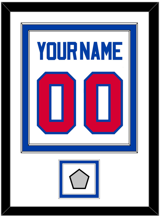 Detroit Name & Number With 2X Champions Patch - Home White (1983-1996) - Signature Tier 1