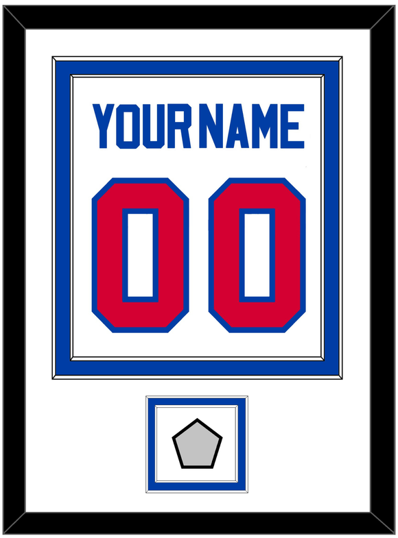 Detroit Name & Number With Finals Patch - Home White (1983-1996) - Double Mat 1