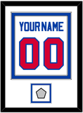 Detroit Name & Number With Finals Patch - Home White (1983-1996) - Double Mat 1