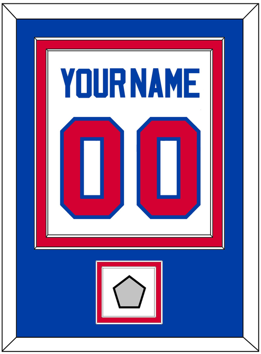 Detroit Name & Number With 2X Champions Patch - Home White (1983-1996) - Signature Tier 2