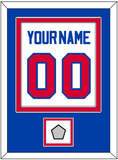 Detroit Name & Number With Finals Patch - Home White (1983-1996) - Double Mat 2