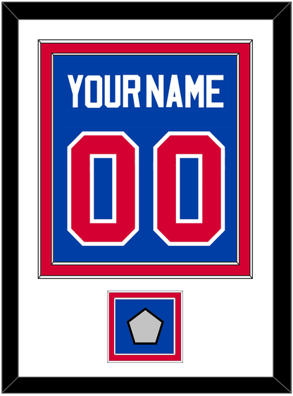 Detroit Name & Number With Champions Trophy Patch - Road Blue (1981-1996) - Signature Tier 1