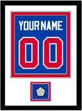 Detroit Name & Number With Champions Patch - Road Blue (1981-1996) - Double Mat 1