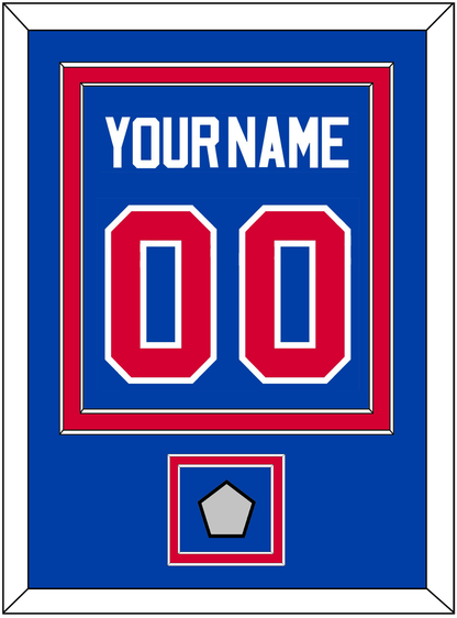 Detroit Name & Number With Champions Patch - Road Blue (1981-1996) - Signature Tier 2