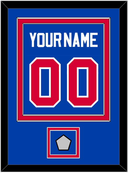 Detroit Name & Number With Finals Patch - Road Blue (1981-1996) - Signature Tier 2