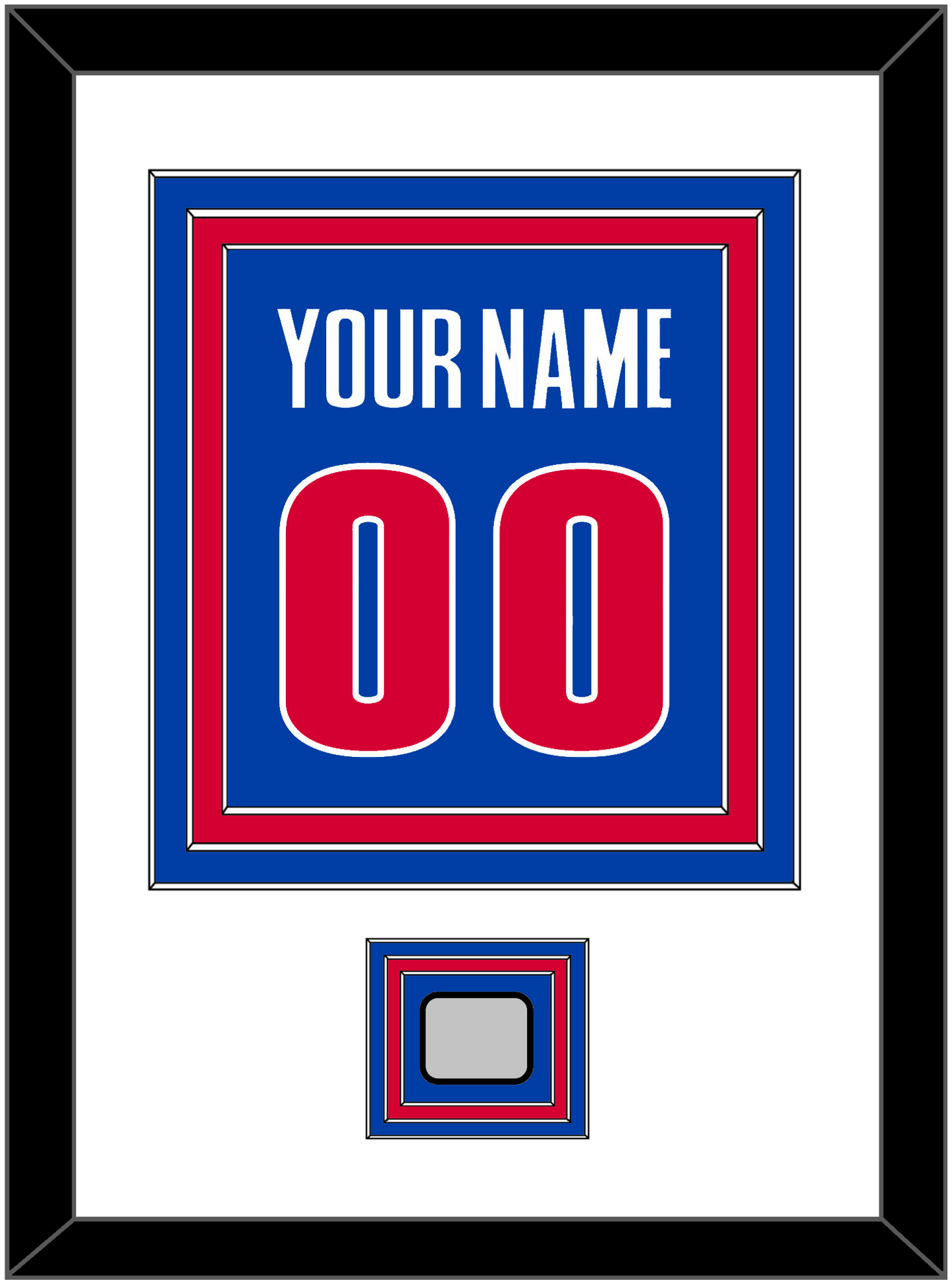 Detroit Name & Number With Champions Patch - Road Blue (2001-2017) - Premier Tier 1