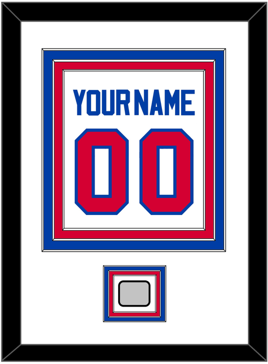 Detroit Name & Number With 2X Champions Patch - Home White (1983-1996) - Premier Tier 1