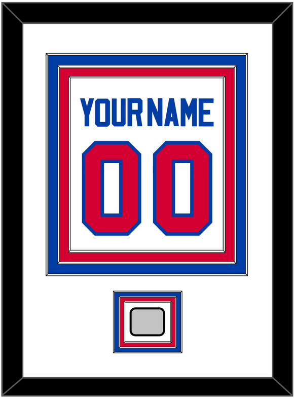 Detroit Name & Number With Champions Trophy Patch - Home White (1983-1996) - Triple Mat 1