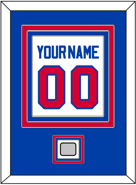 Detroit Name & Number With Champions Trophy Patch - Home White (1983-1996) - Triple Mat 2