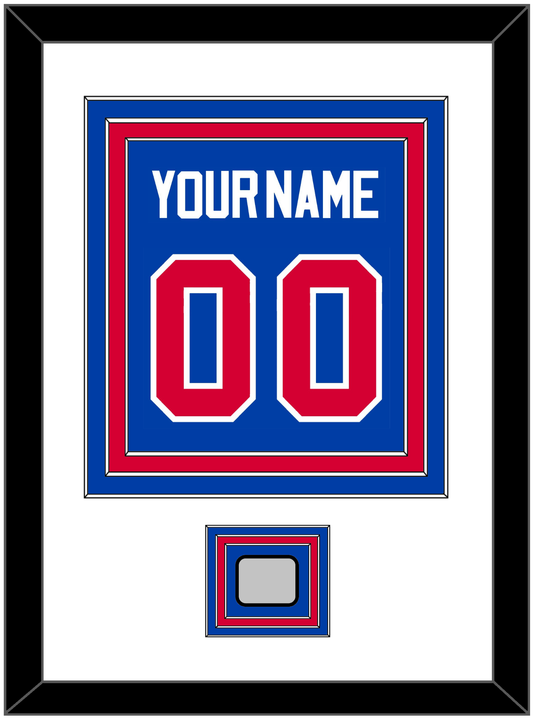 Detroit Name & Number With 2X Champions Patch - Road Blue (1981-1996) - Premier Tier 1