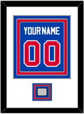 Detroit Name & Number With Champions Trophy Patch - Road Blue (1981-1996) - Triple Mat 1
