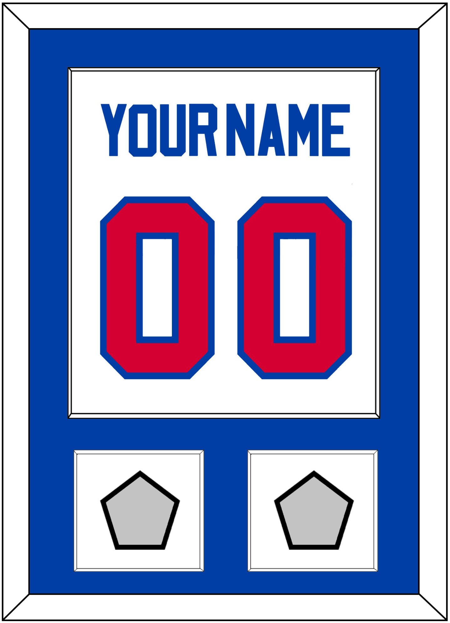 Detroit Name & Number With 2 Champions Trophy Patches - Home White (1983-1996) - Essential Tier 1