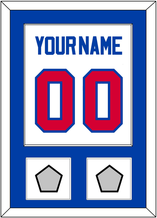 Detroit Name & Number With 2 Champions Trophy Patches - Home White (1983-1996) - Essential Tier 1