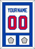Detroit Name & Number With 2 Champions Trophy Patches - Home White (1983-1996) - Single Mat 1