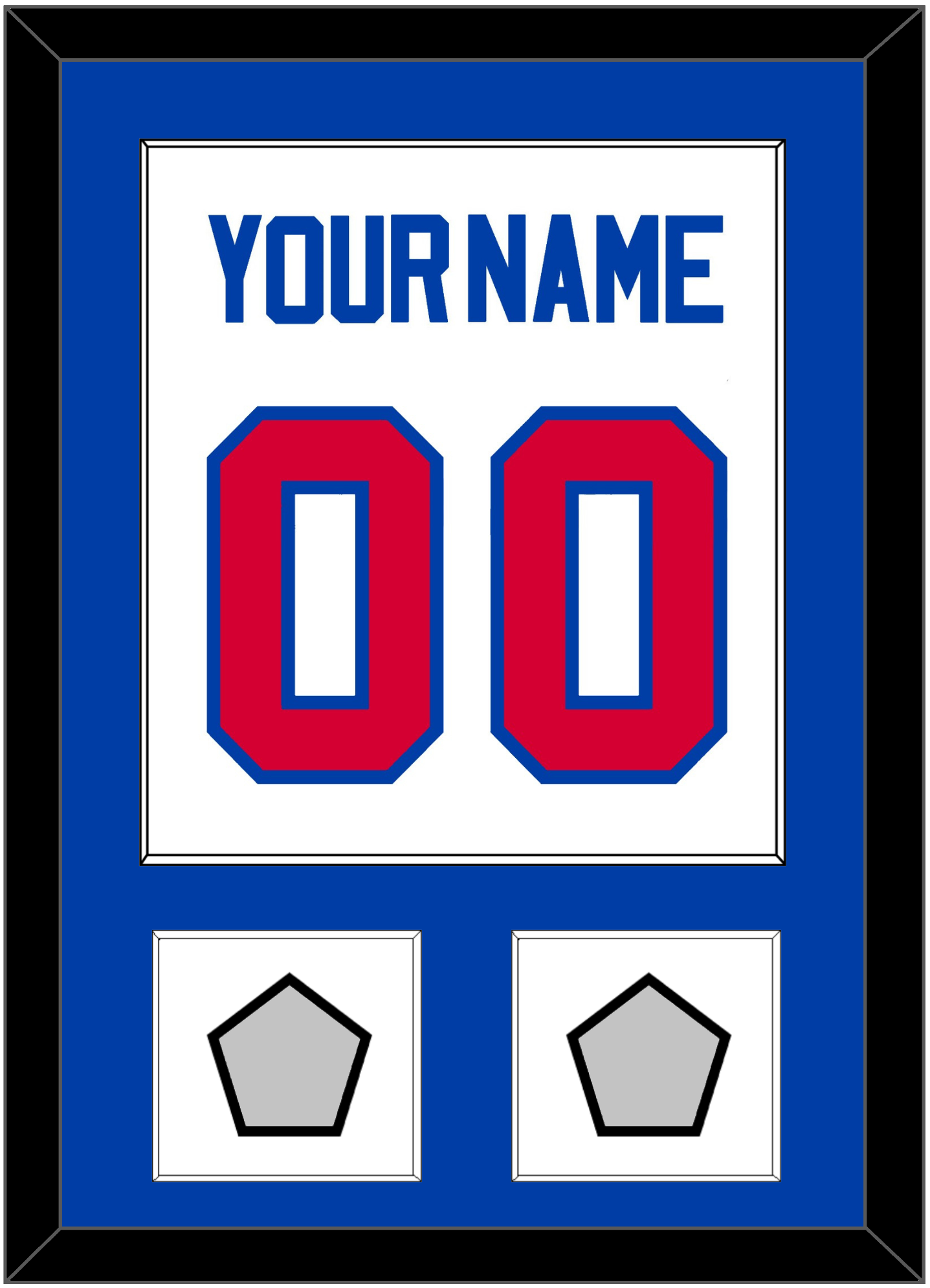 Detroit Name & Number With 2 Champions Trophy Patches - Home White (1983-1996) - Essential Tier 1