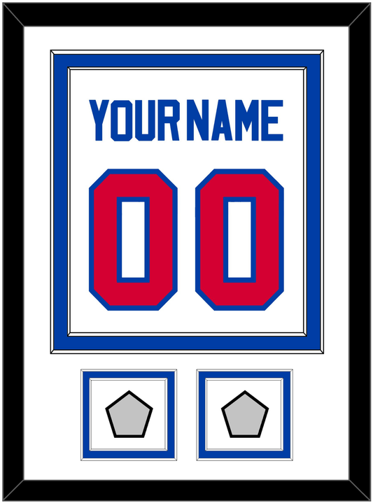 Detroit Name & Number With 2 Champions Trophy Patches - Home White (1983-1996) - Signature Tier 1