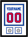 Detroit Name & Number With 2 Champions Trophy Patches - Home White (1983-1996) - Double Mat 1