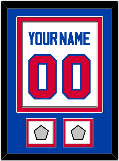 Detroit Name & Number With 2 Champions Patches - Home White (1983-1996) - Signature Tier 2