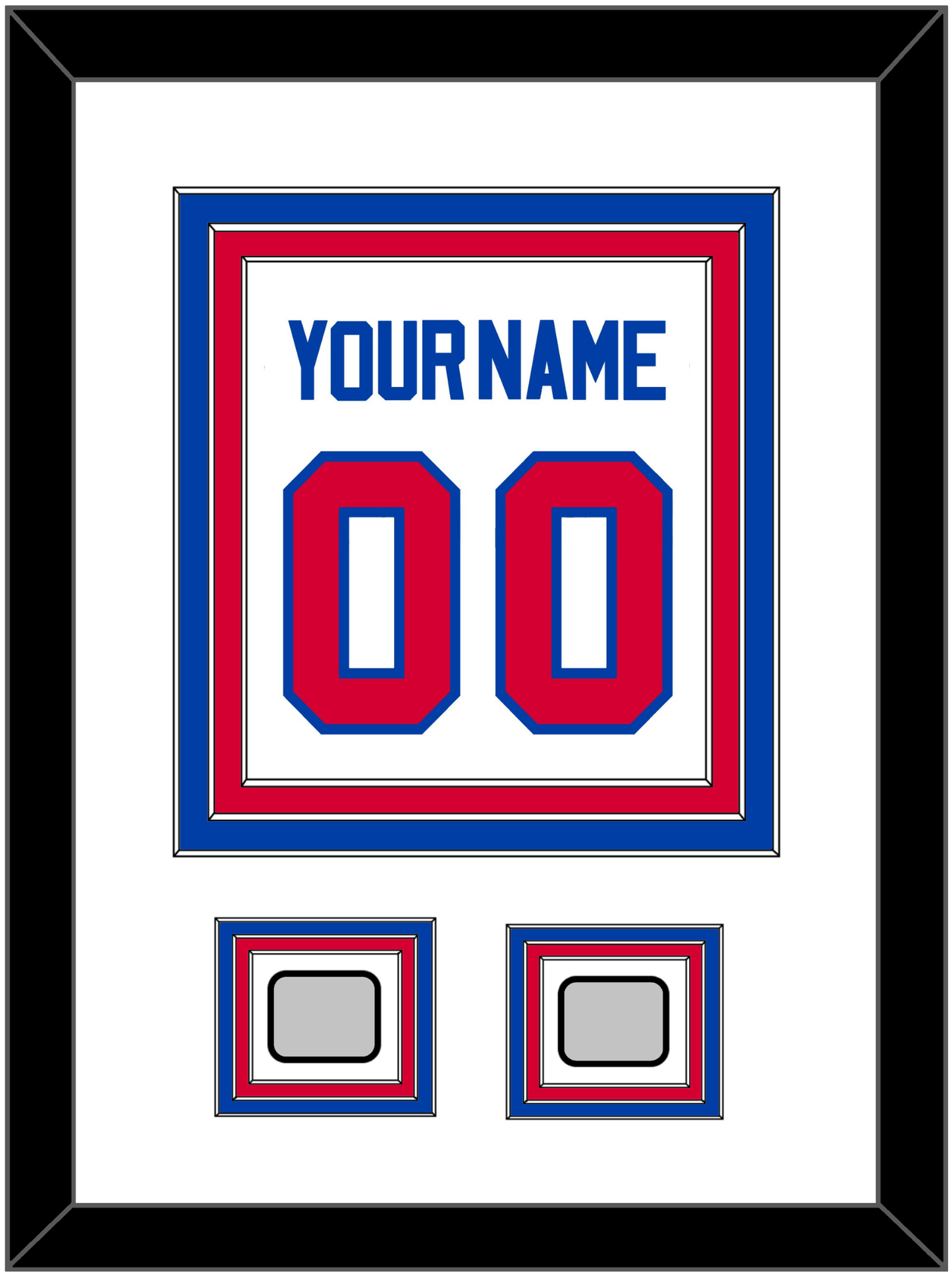 Detroit Name & Number With 2 Champions Trophy Patches - Home White (1983-1996) - Premier Tier 1