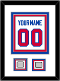 Detroit Name & Number With 2 Champions Trophy Patches - Home White (1983-1996) - Triple Mat 1