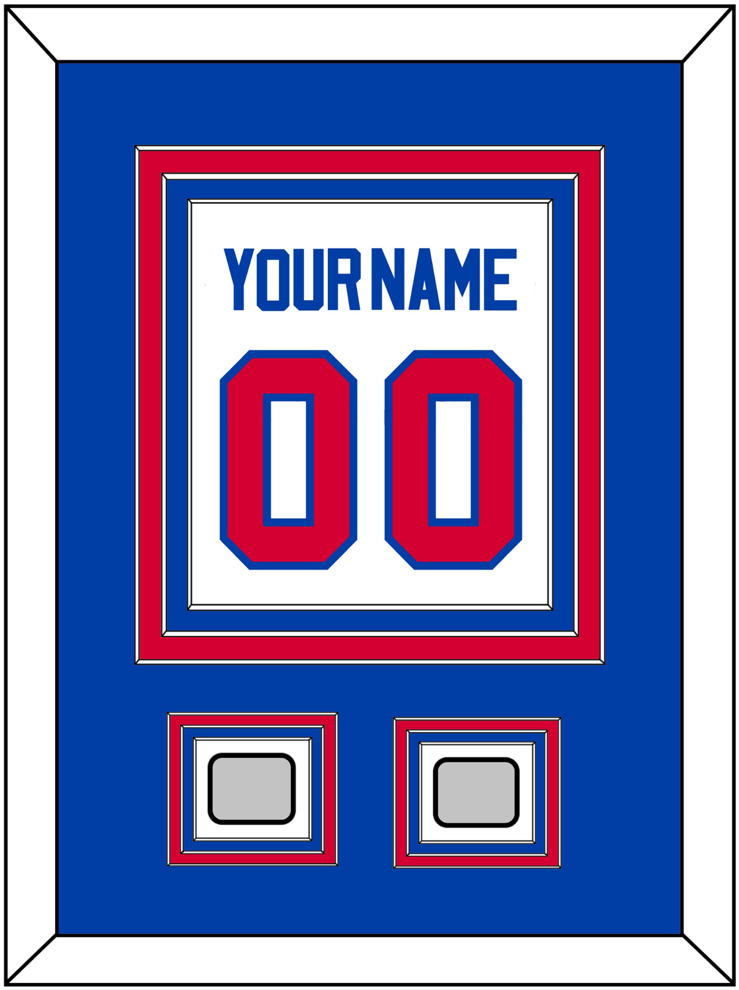 Detroit Name & Number With 2 Champions Patches - Home White (1983-1996) - Premier Tier 2